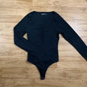 abercrombie & fitch soft ribbed bodysuit